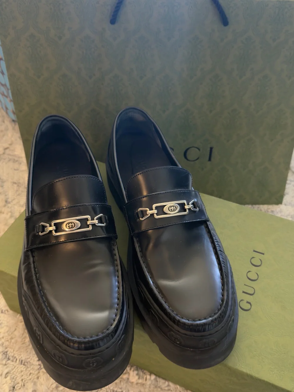 Gucci loafers black size 13